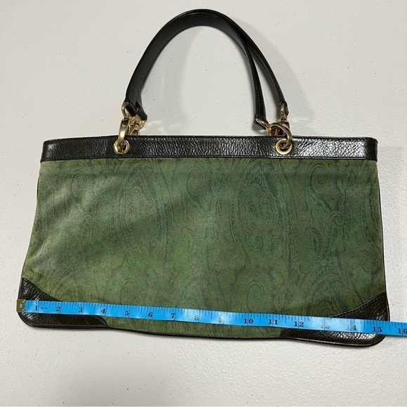 Etro Green Paisley Shoulder Bag - Picture 14 of 16